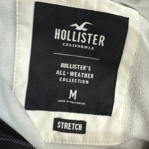 Hollister Jacket Womens Medium Black All Weather Hooded Fleece Lined Gorpcore - Picture 4 of 9